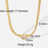 Heart Shape Cuban Link Chain