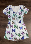 Butterfly Fun Short Sleeve Onesie (Light Blue)