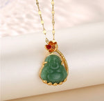 Jade Buddha Lotus Necklace