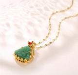 Jade Buddha Lotus Necklace